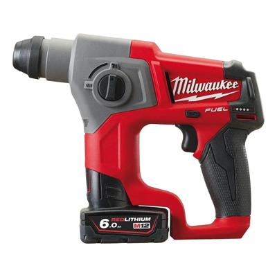 Milwaukee M12 FUEL™ CH-602X Compacte Accu Boorhamer SDS+ 1,1J 12V 6.0Ah in HD-Box - 4933451510