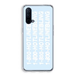 Hotline bling blue: OnePlus Nord CE 5G Transparant Hoesje
