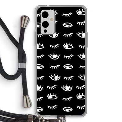 Eye pattern #3: OnePlus 9 Transparant Hoesje met koord