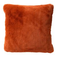 Dutch Decor - ZAYA - Kussenhoes 45x45 cm - bontlook - effen kleur - Potters Clay - oranje