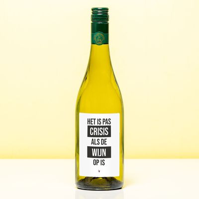 Wijnfles Crisis wanneer de wijn op is - Wit (Sauvignon Blanc)