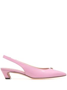 Bally Emblem-plaque slingback leather pumps - Rose