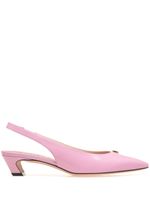 Bally Emblem-plaque slingback leather pumps - Rose