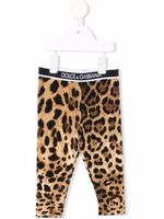 Dolce & Gabbana Kids legging à imprimé léopard - Tons neutres