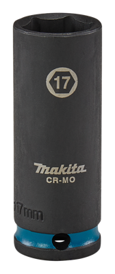 Makita Krachtdop Impact Black, 3/8 17mm lang - E-16346