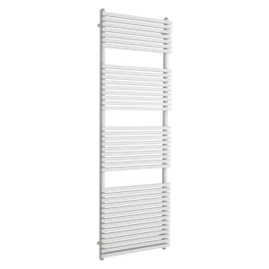 Vipera Vesuvio enkele handdoekradiator 60 x 180 cm elektrische verwarming hoogglans wit zij- en middenaansluiting 1.385W, weerstand inbegrepen