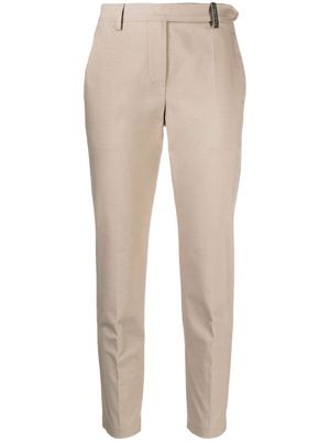 Brunello Cucinelli pantalon slim à coupe courte - Tons neutres