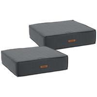 2x hesperide vloerkussen korai - grijs - pu-schuim/polyester - 45 x 45 cm - zitkussen