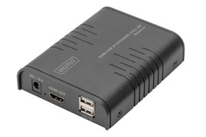 Digitus DS-55530 1 poort HDMI Extender set Zwart