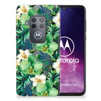 Motorola One Zoom | TPU Case | Orchidee Groen