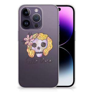 Silicone Back Case Apple iPhone 14 Pro Boho Skull