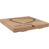 Pizzadoos | Americano Love Food | golfkarton | 30x30x3cm | americano | bruin | 150 stuks