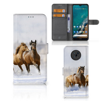 Nokia G50 Telefoonhoesje met Pasjes Paarden