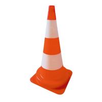 Ivana verkeerskegel - PVC oranje / wit - 30 cm hoog