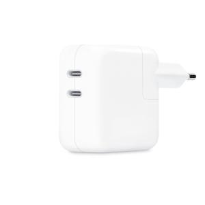 Apple Lichtnetadapter van 35 W met twee USB-C-poorten Oplader Wit