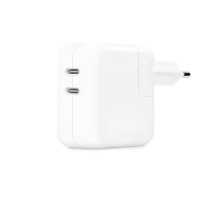 AppleLichtnetadapter van 35 W met twee USB-C-poorten Oplader Wit
