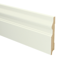 MDF Renaissance plint 120x15 voorgelakt RAL9010 - lengte 240cm