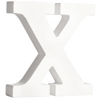 Witte houten letter X 11 cm   -