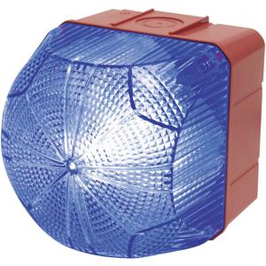 Auer Signalgeräte Signaallamp LED QDM 874265413 Blauw Blauw Continulicht, Knipperlicht 110 V/AC, 230 V/AC