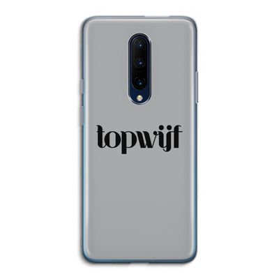 Topwijf Grijs Zwart: OnePlus 7 Pro Transparant Hoesje
