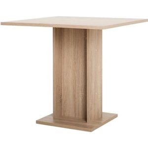 Eettafel voor 2 tot 4 personen - Vierkant - Klassiek - Eiken decor - GUSTAVE - L 80 x W 80 cm