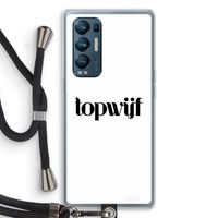 Topwijf Wit: Oppo Find X3 Neo Transparant Hoesje met koord
