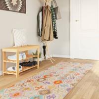 VidaXL Vloerkleed wasbaar anti-slip 80x300 cm meerkleurig