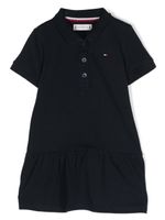 Tommy Hilfiger Junior Jurk met geborduurd logo - Blauw - thumbnail