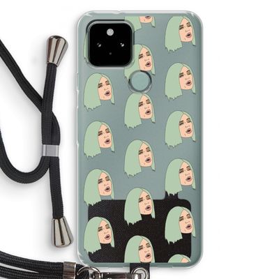 King Kylie: Pixel 5 Transparant Hoesje met koord
