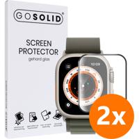 GO SOLID! Screenprotector voor Apple watch Ultra (49 mm) gehard glas - Duopack
