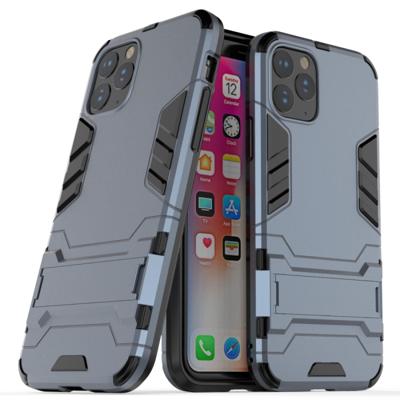Schokbestendige PC + TPU case met houder voor 11 Pro (Navy)