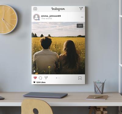 Instagram-scherm Gepersonaliseerd canvas schilderij