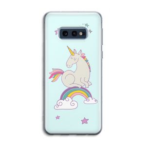 Regenboog eenhoorn: Samsung Galaxy S10e Transparant Hoesje