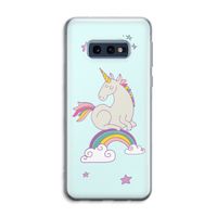 Regenboog eenhoorn: Samsung Galaxy S10e Transparant Hoesje