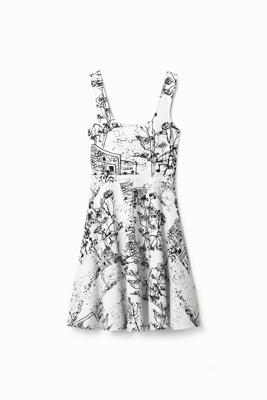 Skaterjurk schouderbandjes - WHITE - XL