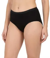 2-pak dames slip - midi comfort - badstof kruisje - Dames onderbroek - dames ondergoed - M - Zwart - Onderbroek - Ondergoed - M - Onderbroek - - M