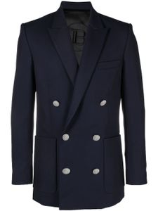 Balmain blazer à boutonnière croisée - Bleu