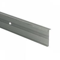 Trapneusprofiel PVC zilver geborsteld 14x43mm - 150cm