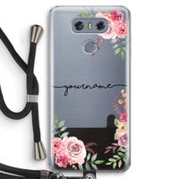 Rozen: LG G6 Transparant Hoesje met koord