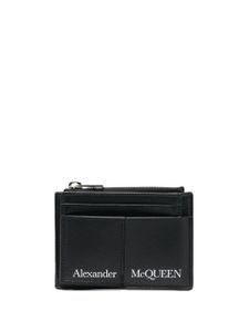 Alexander McQueen porte-cartes à logo imprimé - Noir