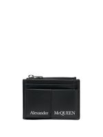 Alexander McQueen porte-cartes à logo imprimé - Noir - thumbnail