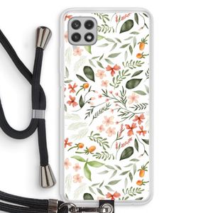Sweet little flowers: Samsung Galaxy A22 4G Transparant Hoesje met koord