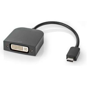 Nedis USB-C©-adapterkabel | Type-C© Male - DVI-D 24+5 Female | 0,2 m | Zwart