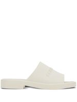 Ferragamo claquettes à logo embossé - Blanc