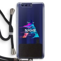 Abstract Spectrum: Honor 9 Transparant Hoesje met koord