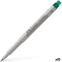 Markeerstiften Faber-Castell Multimark 1524 Groen (10 Stuks)