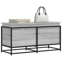 Opbergbox met deksel 100x40x51,5 cm bewerkt hout grijs sonoma