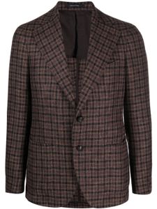 Tagliatore blazer en laine à carreaux - Marron