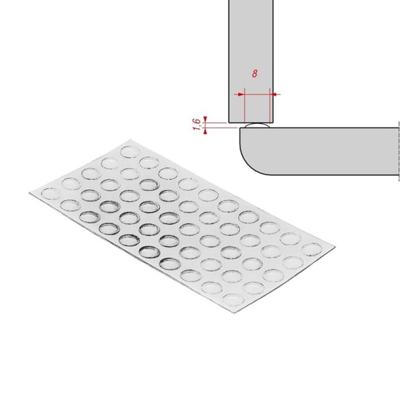 Blum deurbuffers transparant - 8x1.6mm (50x) DEM.1992