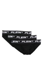 Philipp Plein lot de trois slips à bande logo - Noir